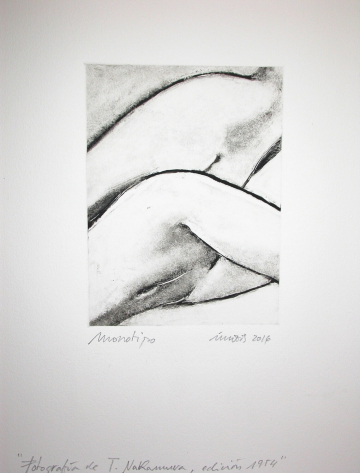 Monotipo12: T. Nakamura - 2016 - Plancha 16x12cm - Papel 250gr. Canson Guarro - VENDIDO